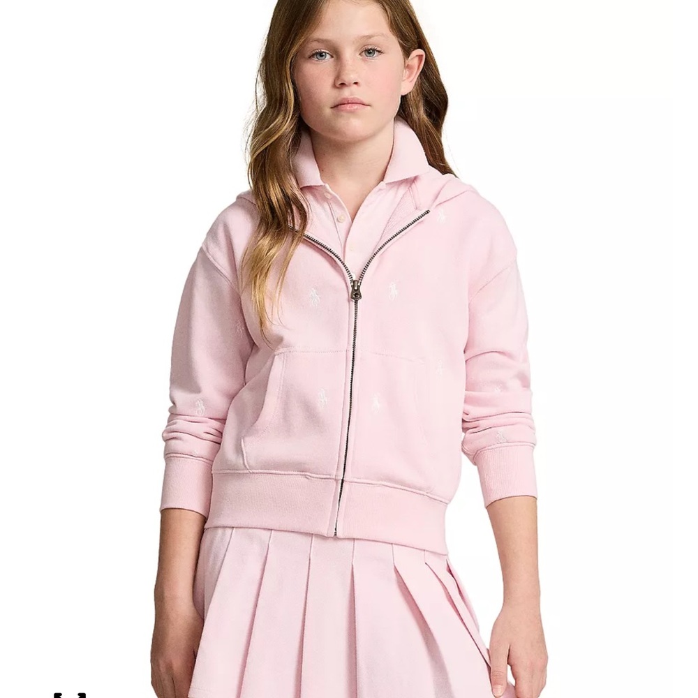 Polo by Ralph Lauren Soft Pink Kids Zip Hoodie